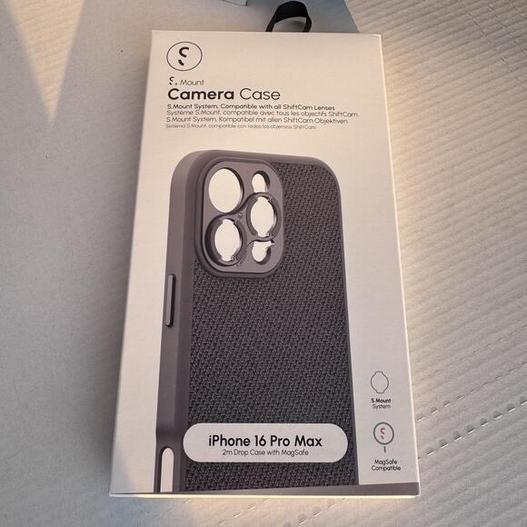 ShiftCam S Mount Camera Case iPhone 16 Pro Max MagSafe Dark Grey Lens Compatible - Picture 1 of 7